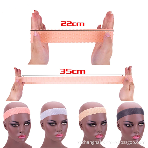 Non Slip Transparent Wig band Silicone Adjustable Elastic Band For Wigs Headband Wig Secure Gripper